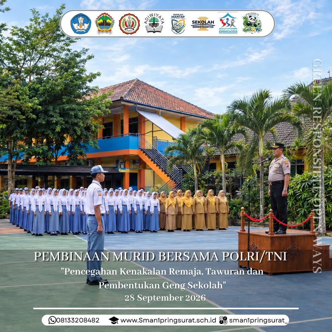 Tekan Kenakalan Remaja dan Tawuran, SMA Negeri 1 Pringsurat Gelar Pembinaan Bersama Polri
