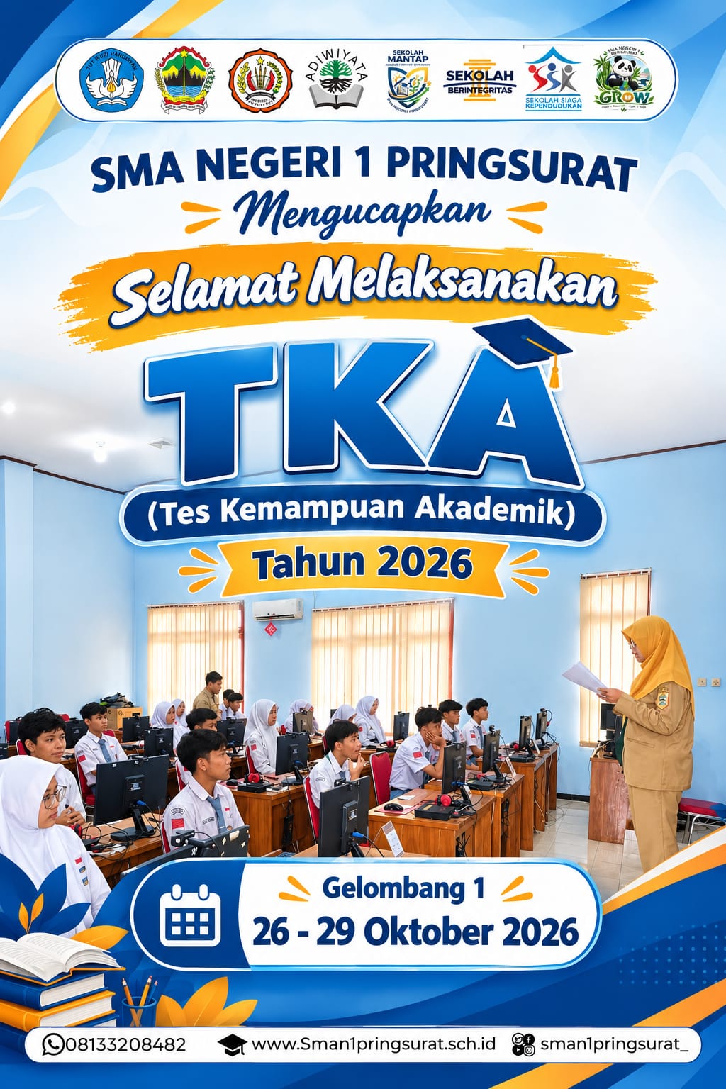 SMA Negeri 1 Pringsurat Sukses Gelar Hari Pertama Tes Kompetensi Akademik (TKA) Gelombang 1 Berjalan Tertib dan Lancar